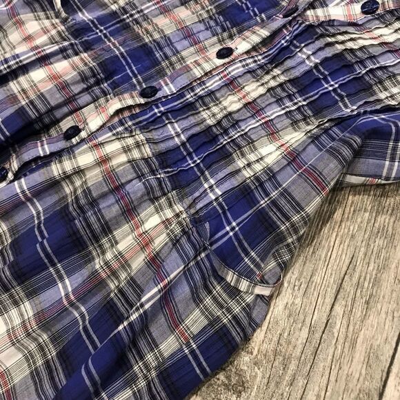 Miley Cyrus MaXazria plaid button down shirt / tunic - Picture 4 of 11